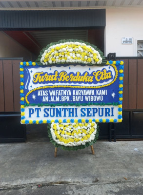Papan Bunga Duka di Lumo